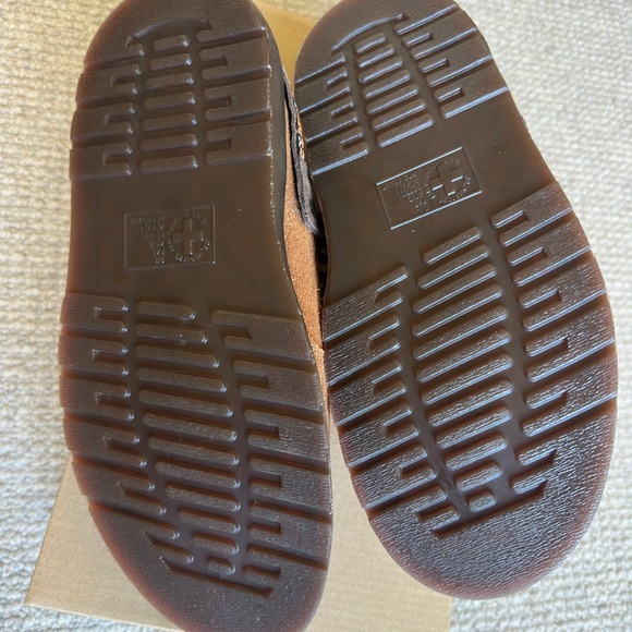 Dr. Martens Brown Suede Embroidered Buckle Clogs - Picture 6 of 7